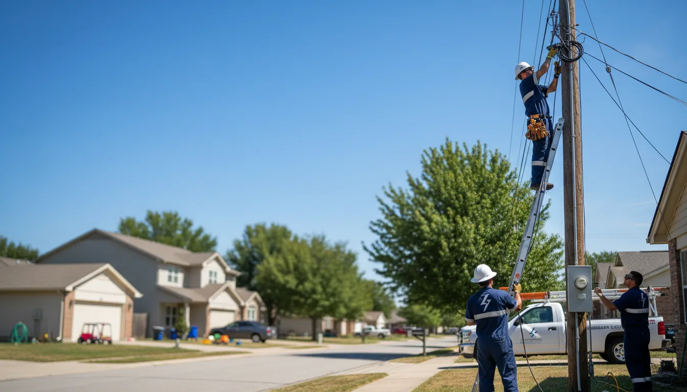 Residential electrician providing installation services in Emden, IL